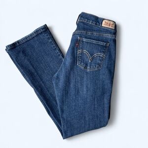 Levi's 515 Bootcut Women’s Denim Jeans Size 4M Dark Wash Indigo Embellishments